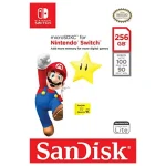 Tarjeta de Memoria microSDXC para Nintendo Switch SanDisk 256GB, UHS-I, U3, V30, Clase 10