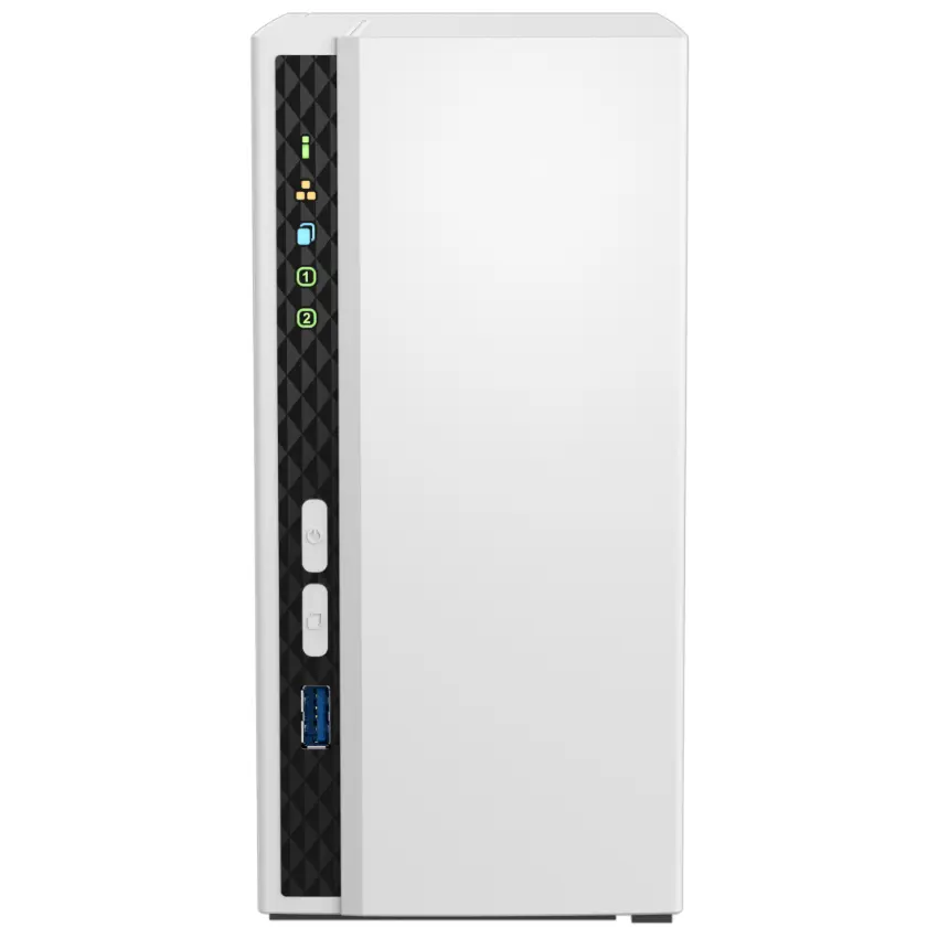 NAS de Escritorio QNAP TS-233-US de 2 Bahías, ARM Cortex-A55 de cuatro núcleos, 2 GB RAM DDR4, Sin discos