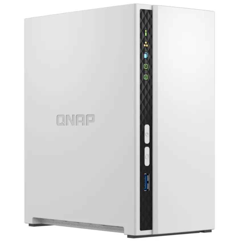 NAS de Escritorio QNAP TS-233-US de 2 Bahías, ARM Cortex-A55 de cuatro núcleos, 2 GB RAM DDR4, Sin discos