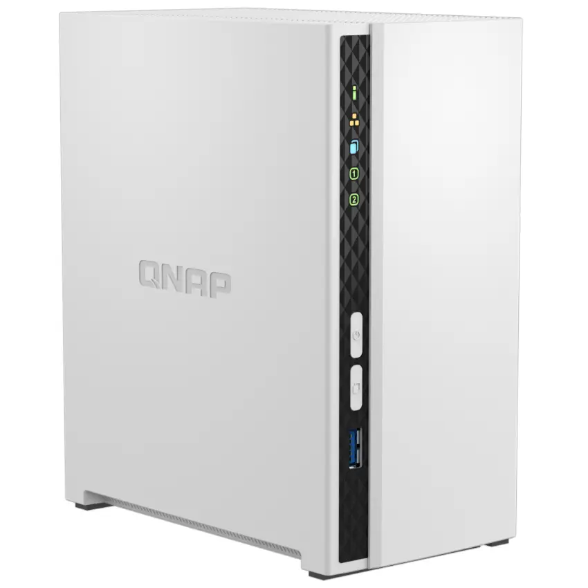 NAS de Escritorio QNAP TS-233-US de 2 Bahías, ARM Cortex-A55 de cuatro núcleos, 2 GB RAM DDR4, Sin discos