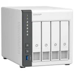 NAS de Escritorio QNAP TS-433-4G-US de 4 Bahías, 1GbE y 2.5GbE, ARM Cortex-A55 de cuatro núcleos, 4 GB RAM DDR4, Sin discos