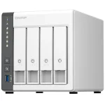 NAS de Escritorio QNAP TS-433-4G-US de 4 Bahías, 1GbE y 2.5GbE, ARM Cortex-A55 de cuatro núcleos, 4 GB RAM DDR4, Sin discos