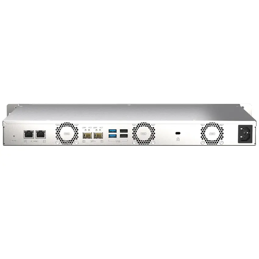 NAS Rackeable QNAP TS-435XeU-4G de 4 Bahías, 2.5GbE y 10GbE, Marvell OCTEON TX2 de cuatro núcleos, 4 GB RAM DDR4, Sin discos
