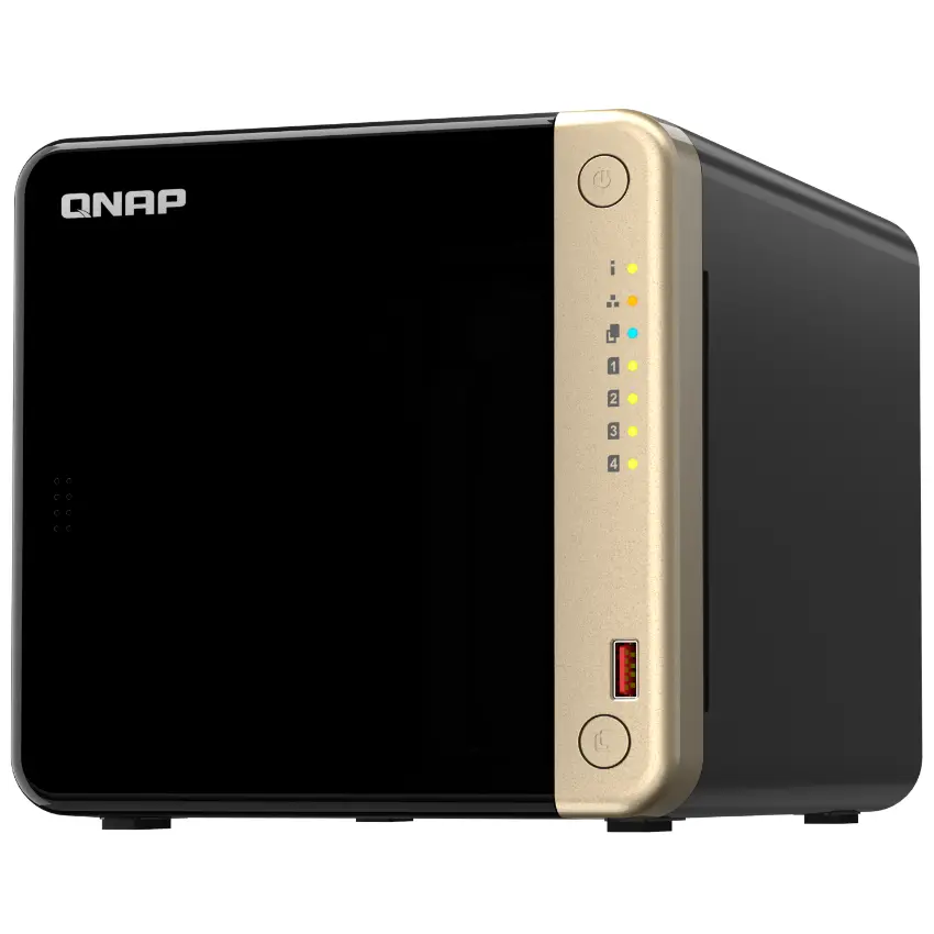 NAS de Escritorio QNAP TS-464-8G-US de 4 Bahías, 2.5GbE, Intel Celeron N5095 de cuatro núcleos, 8 GB RAM DDR4, Sin discos NAS de Escritorio QNAP TS-464-8G-US de 4 Bahías, 2.5GbE, Intel Celeron N5095 de cuatro núcleos, 8 GB RAM DDR4, Sin discos