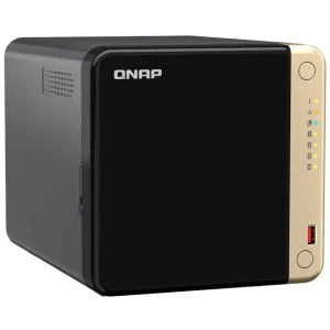 NAS de Escritorio QNAP TS-464-8G-US de 4 Bahías, 2.5GbE, Intel Celeron N5095 de cuatro núcleos, 8 GB RAM DDR4, Sin discos