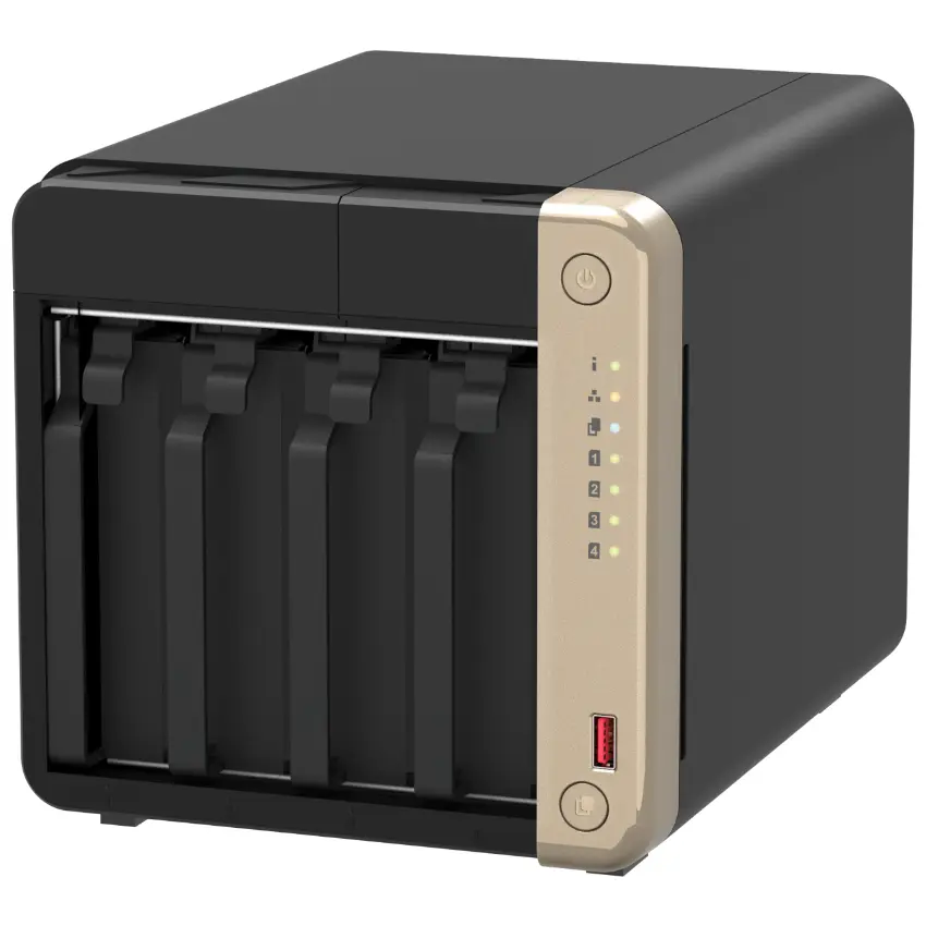 NAS de Escritorio QNAP TS-464-8G-US de 4 Bahías, 2.5GbE, Intel Celeron N5095 de cuatro núcleos, 8 GB RAM DDR4, Sin discos NAS de Escritorio QNAP TS-464-8G-US de 4 Bahías, 2.5GbE, Intel Celeron N5095 de cuatro núcleos, 8 GB RAM DDR4, Sin discos