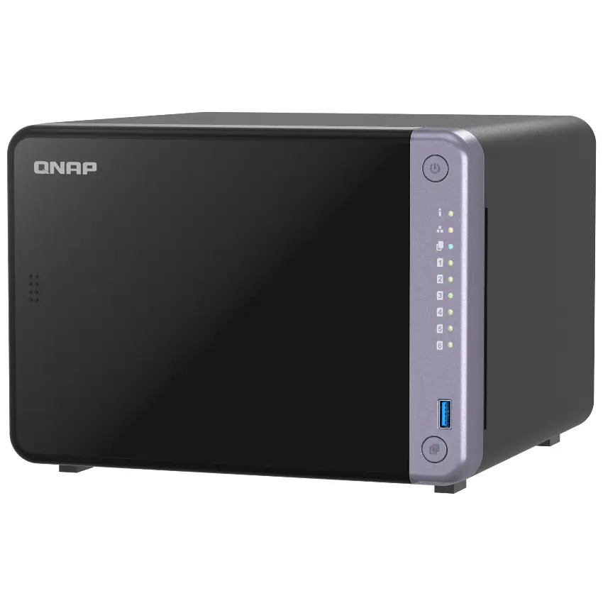 NAS de Escritorio QNAP TS-632X-4G-US de 6 Bahías, 2.5GbE y 10GbE, Annapurna Labs Alpine AL524 de cuatro núcleos, 4 GB RAM DDR4, Sin discos