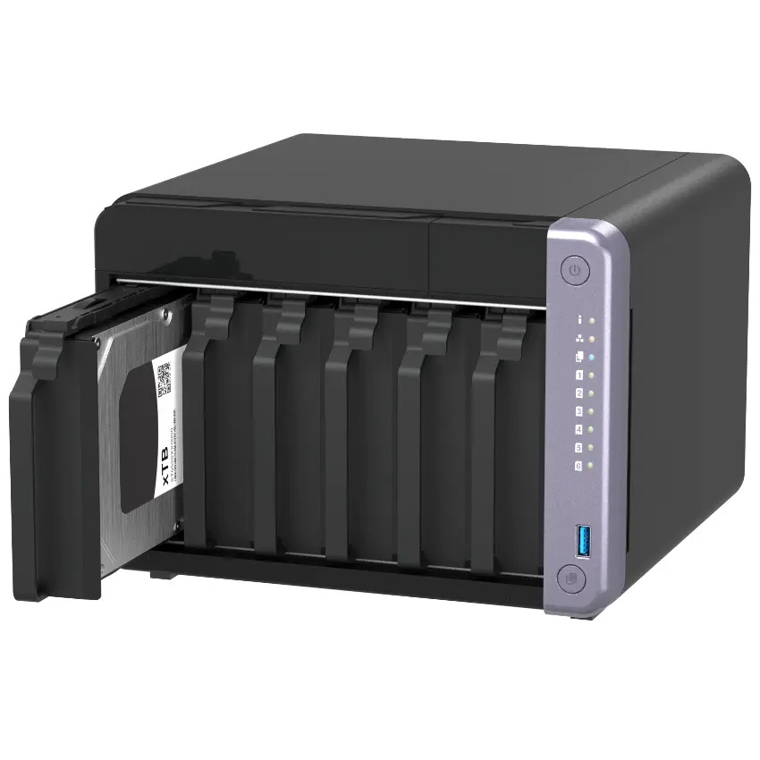 NAS de Escritorio QNAP TS-632X-4G-US de 6 Bahías, 2.5GbE y 10GbE, Annapurna Labs Alpine AL524 de cuatro núcleos, 4 GB RAM DDR4, Sin discos