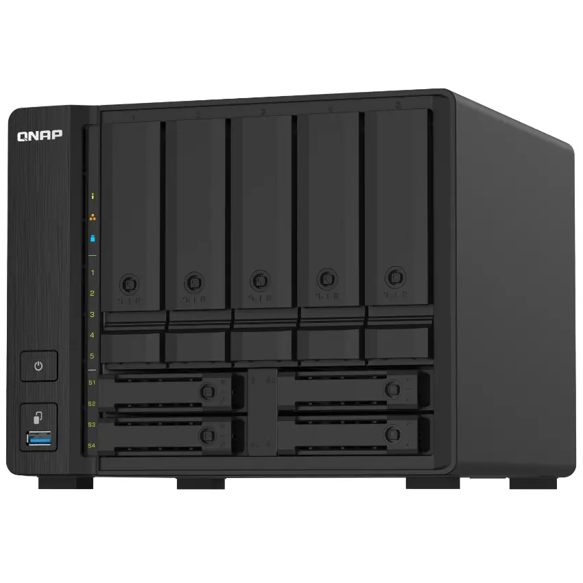 NAS de Escritorio QNAP TS-932PX-4G-US de 9 Bahías, 2.5GbE y 10GbE, Annapurna Labs Alpine AL324 de cuatro núcleos, 4 GB RAM DDR4, Sin discos