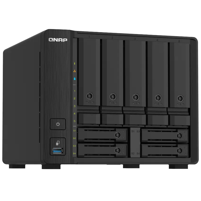 NAS de Escritorio QNAP TS-932PX-4G-US de 9 Bahías, 2.5GbE y 10GbE, Annapurna Labs Alpine AL324 de cuatro núcleos, 4 GB RAM DDR4, Sin discos