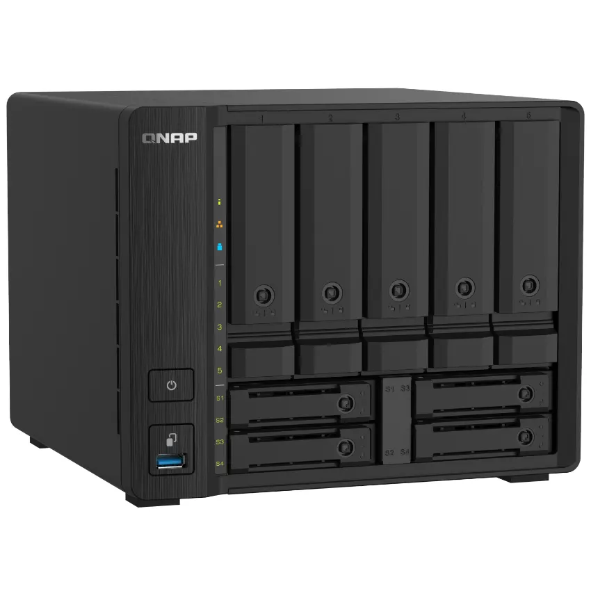 NAS de Escritorio QNAP TS-932PX-4G-US de 9 Bahías, 2.5GbE y 10GbE, Annapurna Labs Alpine AL324 de cuatro núcleos, 4 GB RAM DDR4, Sin discos