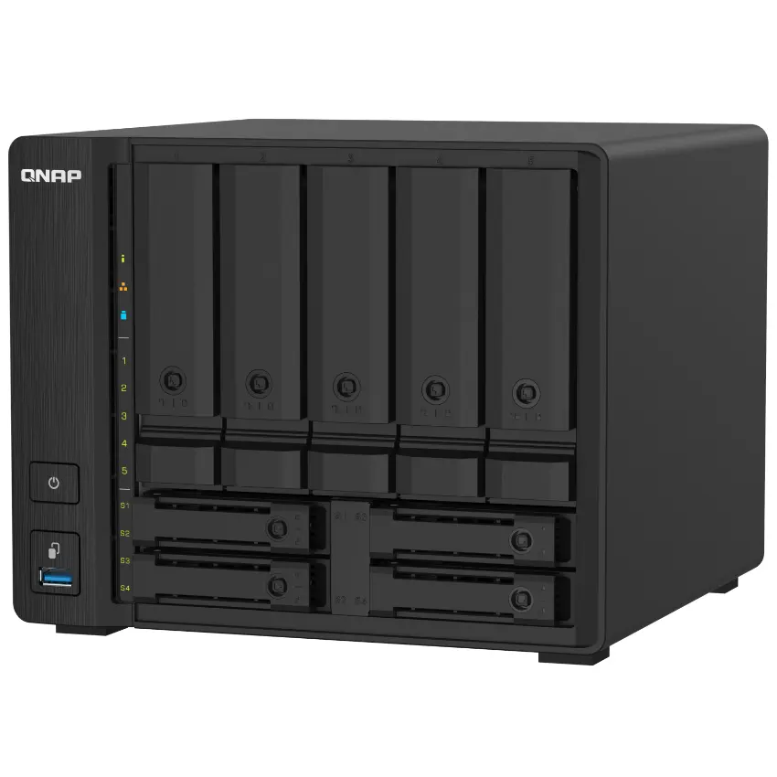 NAS de Escritorio QNAP TS-932PX-4G-US de 9 Bahías, 2.5GbE y 10GbE, Annapurna Labs Alpine AL324 de cuatro núcleos, 4 GB RAM DDR4, Sin discos