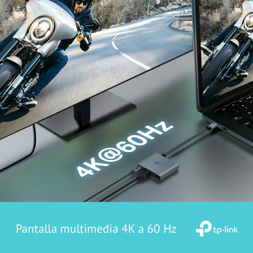 Hub TP-Link UH3020C, Concentrador 3 en 1, USB-C, 1 Puerto USB 3.0, 1 HDMI, Power Delivery de 100W