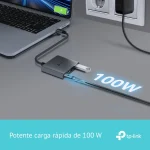 Hub TP-Link UH3020C, Concentrador 3 en 1, USB-C, 1 Puerto USB 3.0, 1 HDMI, Power Delivery de 100W