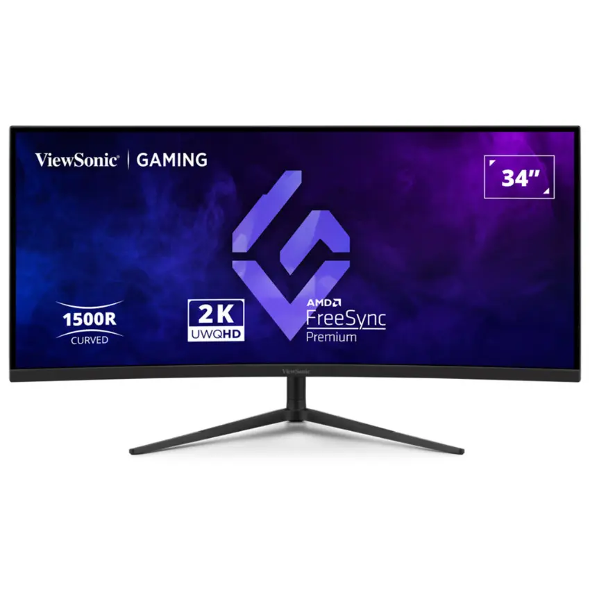 Monitor Gamer ViewSonic VX3418C-2K, 34″, 180Hz, MVA 1500R, 3440x1440, 1ms, DisplayPort, HDMI, FreeSync Premium Monitor Gamer ViewSonic VX3418C-2K, 34″, 180Hz, MVA 1500R, 3440x1440, 1ms, DisplayPort, HDMI, FreeSync Premium