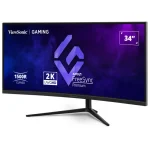 Monitor Gamer ViewSonic VX3418C-2K, 34″, 180Hz, MVA 1500R, 3440x1440, 1ms, DisplayPort, HDMI, FreeSync Premium