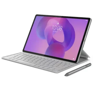 Tablet Lenovo Idea Tab Plus (TB361FU), 12.1" 2.5K IPS, MediaTek Dimensity 6400 Octa-Core 2.0GHz, 8GB RAM LPDDR4x, 256GB UFS 2.2, Wi-Fi, Android 15, Incluye Funda con Teclado + Lápiz, Cloud Grey, Gris Claro