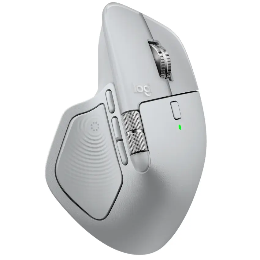 Mouse Inalámbrico Logitech MX Master 4, Bluetooth, Pale Gray, Gris Claro