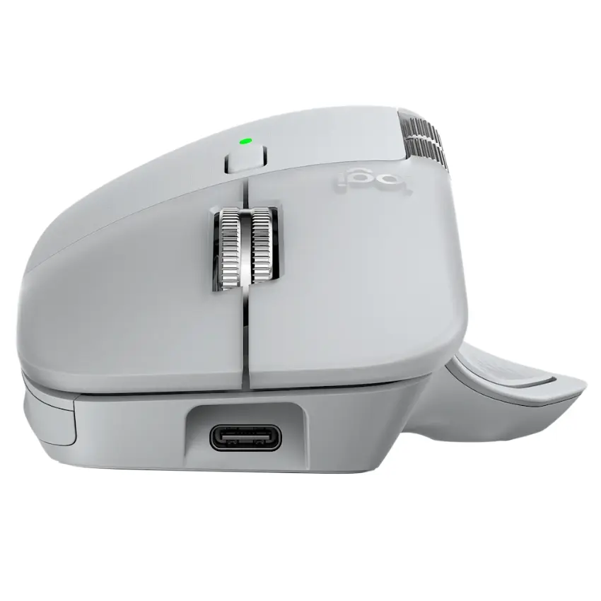 Mouse Inalámbrico Logitech MX Master 4, Bluetooth, Pale Gray, Gris Claro