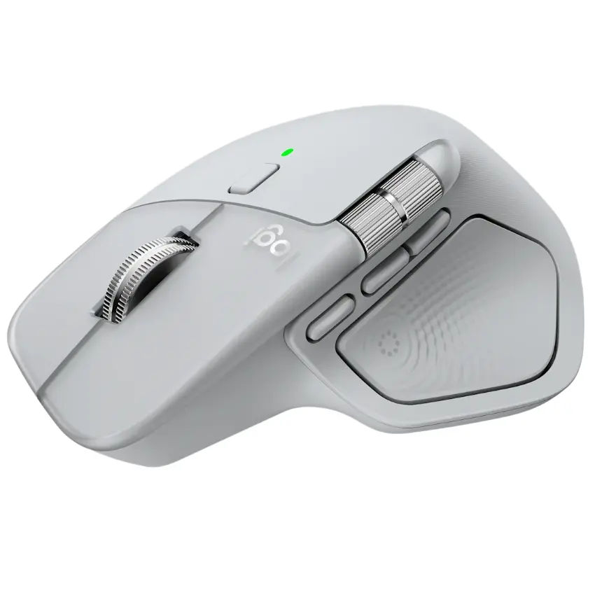 Mouse Inalámbrico Logitech MX Master 4, Bluetooth, Pale Gray, Gris Claro
