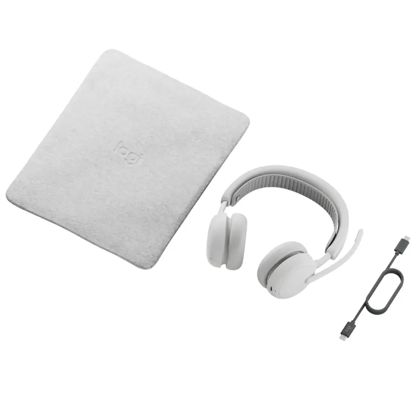 Auriculares Logitech Zone Wireless 2 ES, Inalámbricos, Bluetooth, USB-C, Blanco