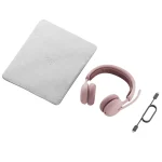 Auriculares Logitech Zone Wireless 2 ES, Inalámbricos, Bluetooth, USB-C, Rosa