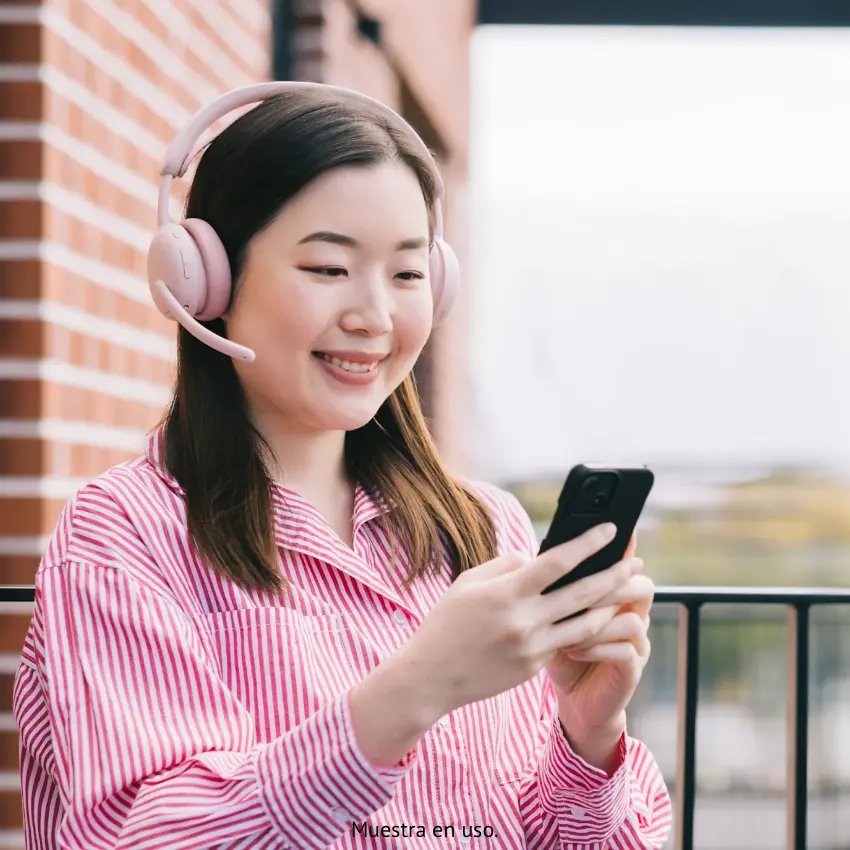 Auriculares Logitech Zone Wireless 2 ES, Inalámbricos, Bluetooth, USB-C, Rosa