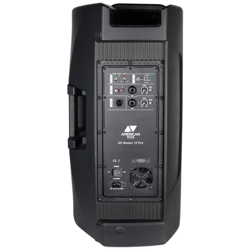 Altavoz Activo American Vox AV-Noxen 12 Pro, 3 Vías, 2 Woofer 12", Potencia 800W, DSP