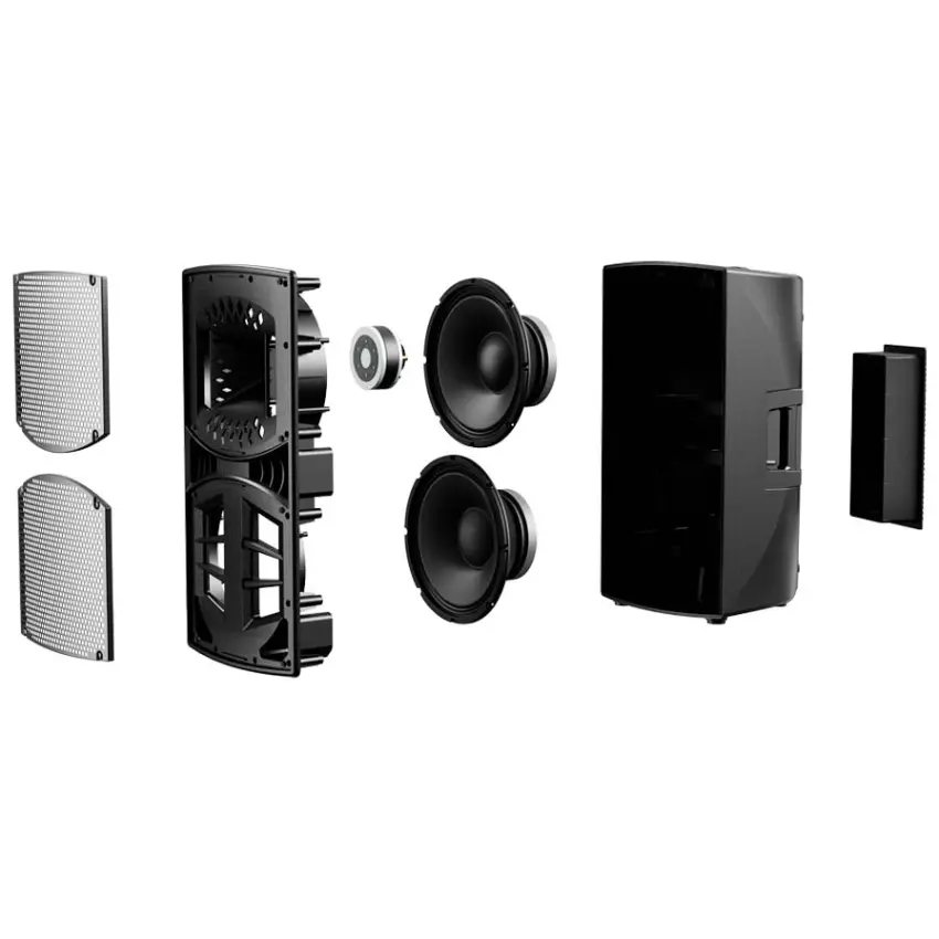 Altavoz Activo American Vox AV-Noxen 12 Pro, 3 Vías, 2 Woofer 12", Potencia 800W, DSP