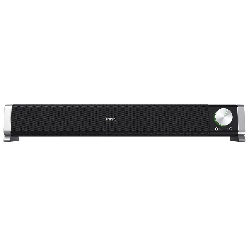 Barra de Sonido Trust Asto, 6 W RMS, Mini Plug 3.5 mm, Negro/Plateado
