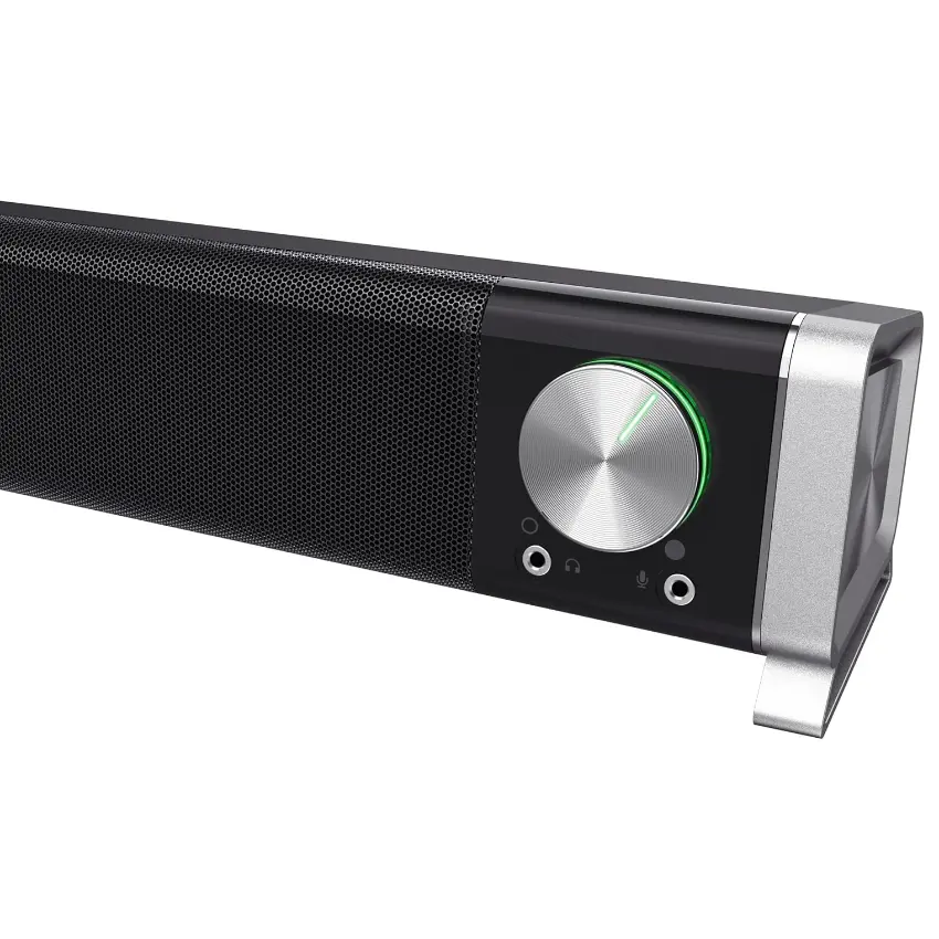 Barra de Sonido Trust Asto, 6 W RMS, Mini Plug 3.5 mm, Negro/Plateado