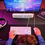 Barra de Sonido Trust GXT 619W Thorne, 6 W RMS, Mini Plug 3.5 mm, Iluminación RGB, Blanco