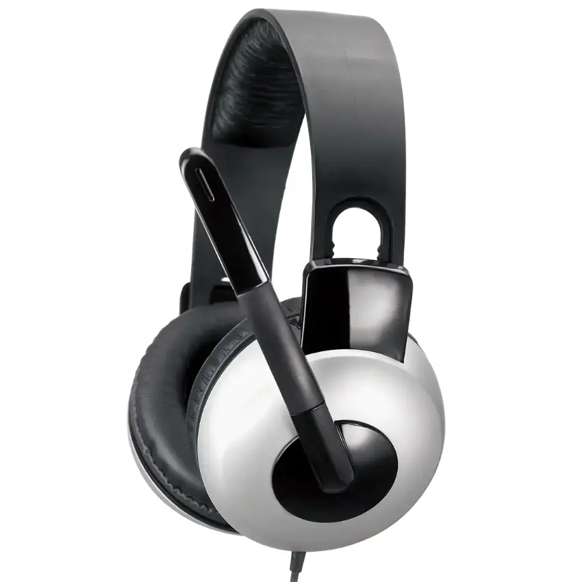 Auriculares Genius HS-05A, Doble Mini Plug 3.5mm, Negro/Plateado