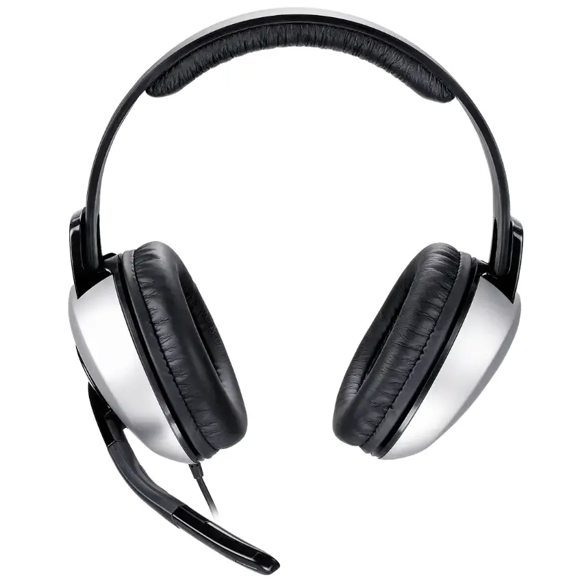 Auriculares Genius HS-05A, Doble Mini Plug 3.5mm, Negro/Plateado