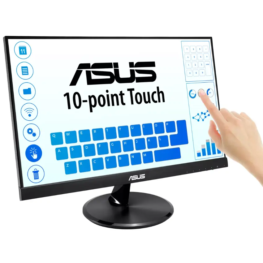 Monitor Táctil ASUS VT229H, 21.5", 60Hz, IPS, 1920×1080, 5ms, VGA, HDMI