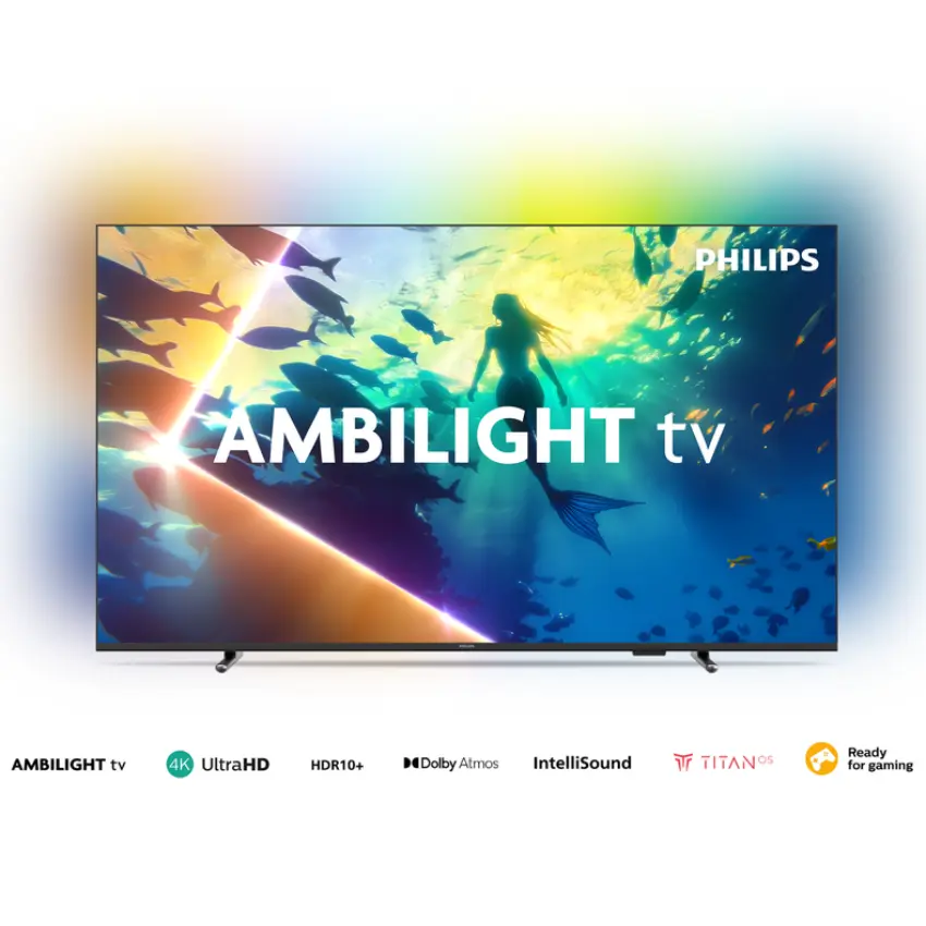 Smart TV Philips 4K Ambilight, 50", 3840×2160, Ultra HD, HDR10+, HDMI, Titan OS