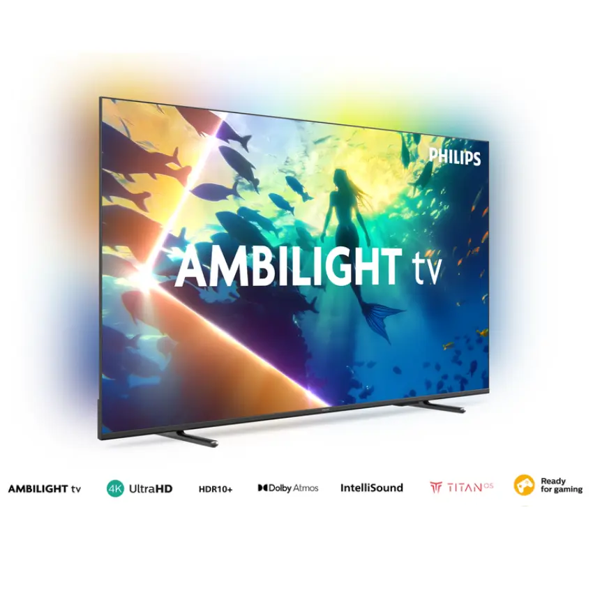Smart TV Philips 4K Ambilight, 50", 3840×2160, Ultra HD, HDR10+, HDMI, Titan OS