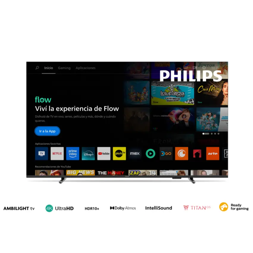 Smart TV Philips 4K Ambilight, 50", 3840×2160, Ultra HD, HDR10+, HDMI, Titan OS