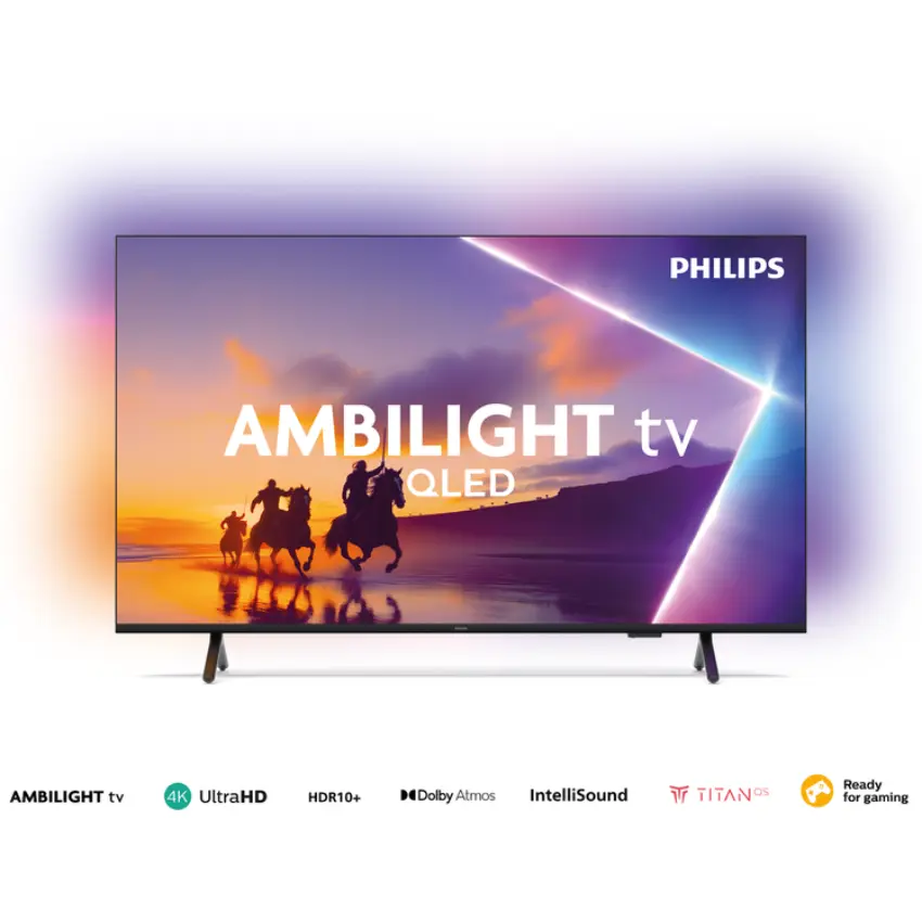 Smart TV Philips QLED 4K Ambilight, 50", 3840×2160, Ultra HD, HDR10+, HDMI, Titan OS