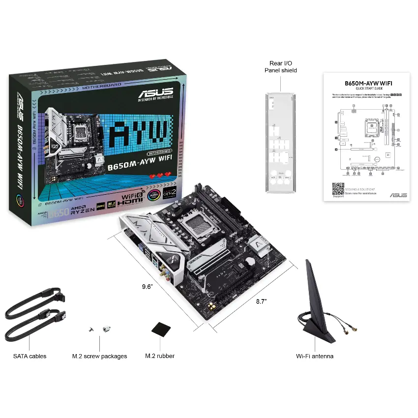 Motherboard ASUS PRIME B650M-AYW WIFI, Socket AM5