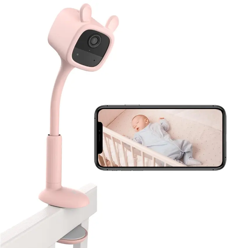 Cámara de Seguridad Wi-Fi EZVIZ BM1, 1080p, 2 MP, Visión nocturna, Alimentada por batería, Interior, Peachy Bunny, Rosa