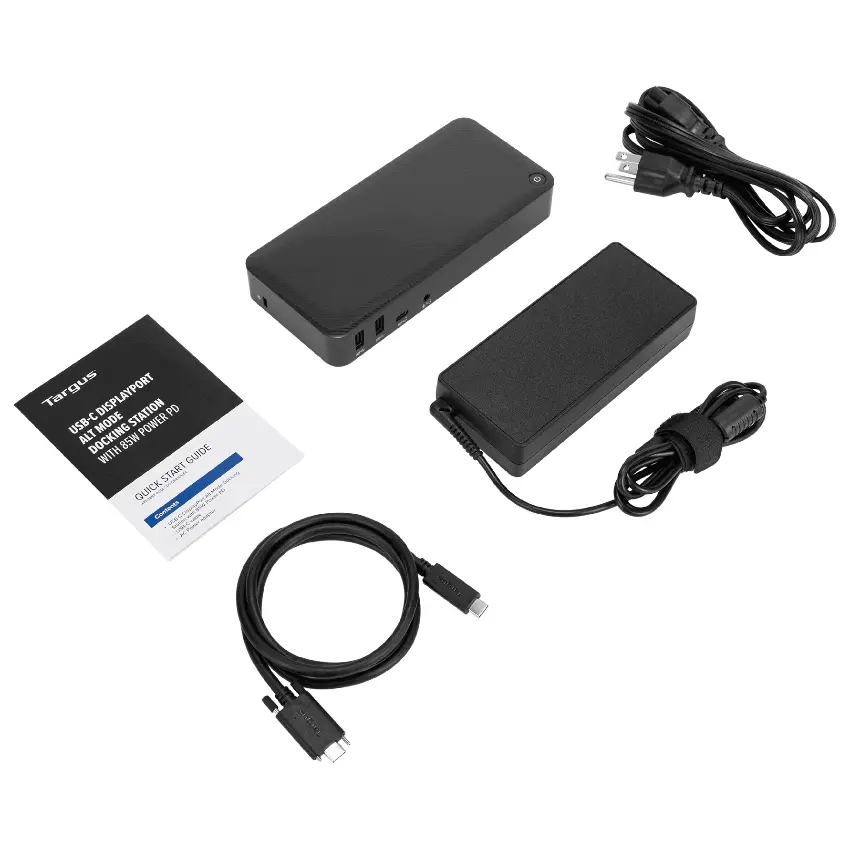 Hub Targus DOCK430USZ, USB-C, 4 Puertos USB 3.2 Gen 1, RJ-45, HDMI 2.0, 2 DisplayPort 1.4, 85W Power Delivery, Docking Station