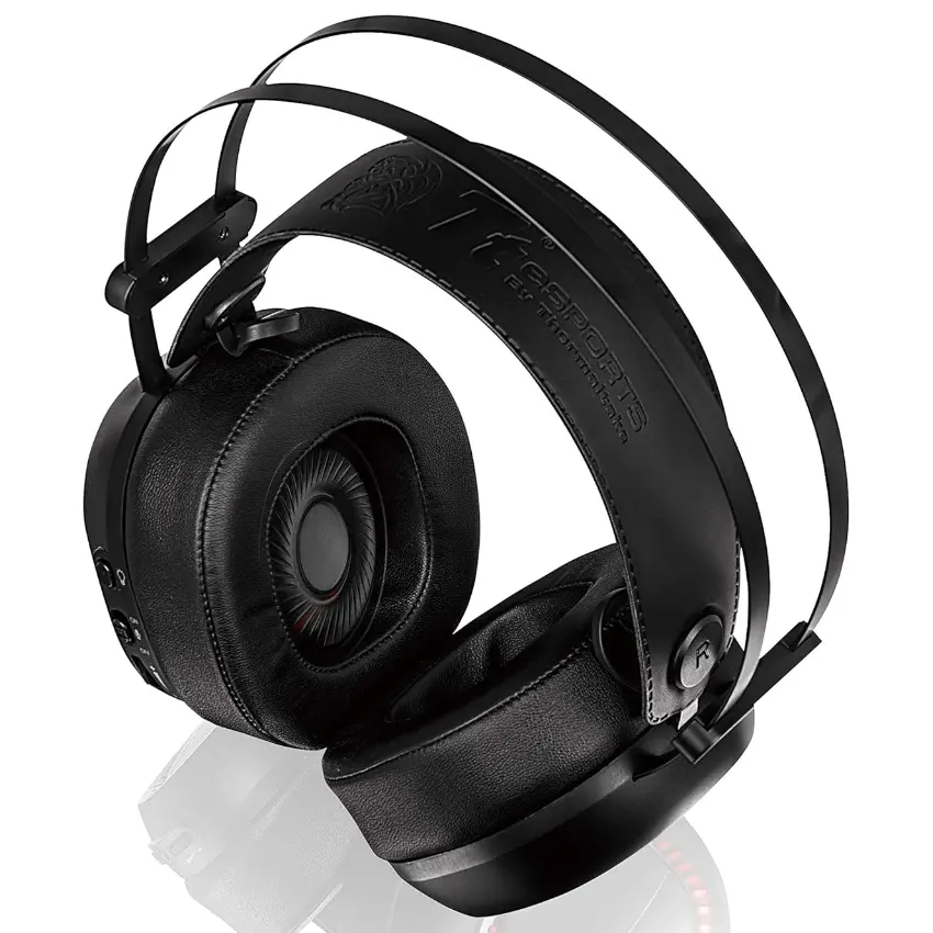 Auriculares TT eSports HT Shock Pro RGB 7.1, Gamer, Mini Plug 3.5mm, Negro