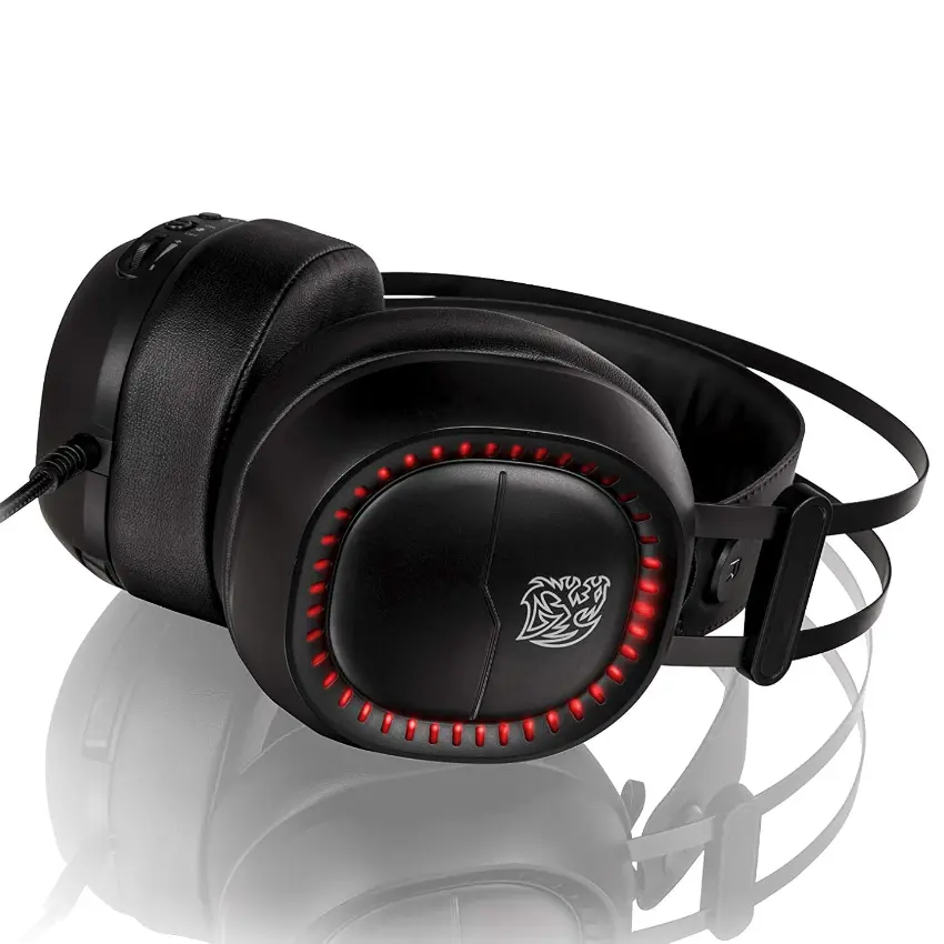 Auriculares TT eSports HT Shock Pro RGB 7.1, Gamer, Mini Plug 3.5mm, Negro