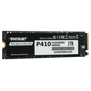 Disco SSD Patriot P410 NVMe 1TB, 3D NAND, PCIe Gen4, M.2 2280, Disipador de grafeno