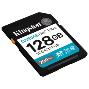 Tarjeta de Memoria SDXC Kingston Canvas Go! Plus 128GB, UHS-I, U3, V30, Clase 10