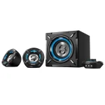 Parlantes Genius SW-G2.1 1000, 2.1, 26 W RMS, Mini Jack 3.5 mm, Mini Plug 3.5 mm, RCA, Negro