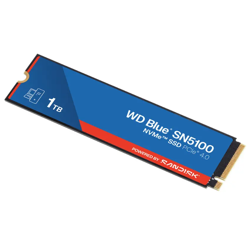 Disco SSD Western Digital Blue SN5100 NVMe 1TB, SANDISK 3D CBA NAND, PCIe Gen4 x4, M.2 2280