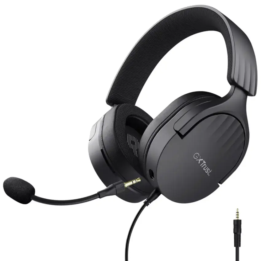 Auriculares Trust GXT 489 Fayzo, Gamer, Mini Plug 3.5mm, Negro