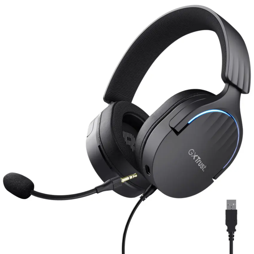 Auriculares Trust GXT 490 Fayzo, Gamer, USB, Negro